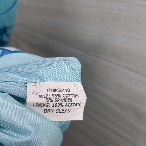 David Meister Teal Blue Floral Halter Tie Back Dress - Picture 5 of 9